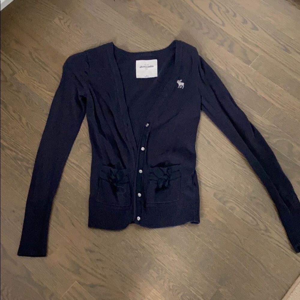 Abercrombie Kids Navy Blue Cardigan Size XL